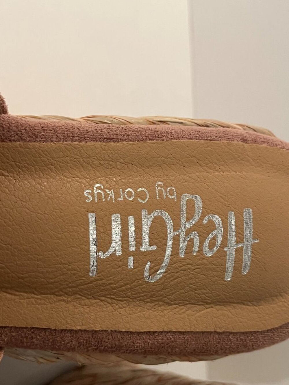 Hey Girl by Corkys Slip On Jute Braided Platform Faux Suede Sandals Size 9 NWOB - Picture 3 of 14